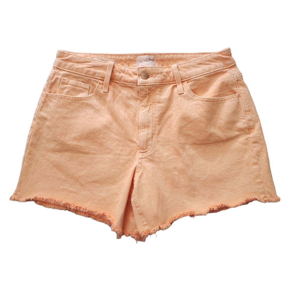 Universal Threads orange sherbet denim cut-off high waisted shorts 10